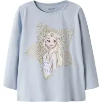 Name it Camisola 'NMFSoma Frozen' creme / azul claro / amarelo claro / ouro