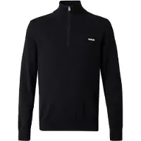 HUGO Pullover 'San Quintus' preto / branco