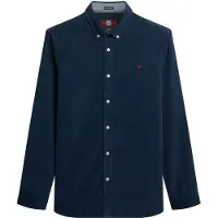 Superdry para homem. M4011044A Camisa Classic Needle azul (S), Casual, Algodão, Clássico, Manga comprida