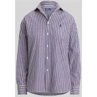 Ralph Lauren para mulher. 211910743517 Camisa de algodão com riscas Relaxed Fit lilás (XL), Casual, Manga comprida