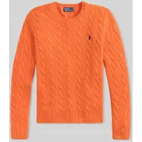Ralph Lauren para mulher. 211971865504 Suéter de lã e caxemira laranja (XS), Casual, Manga comprida