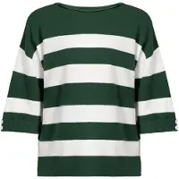 Imily Bela Pullover verde escuro / branco