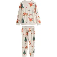 Next Pijama brocado / esmeralda / vermelho / offwhite