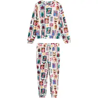 Next Pijama 'Matching Family Christmas' ecru / azul / verde / vermelho escuro