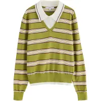 Next Pullover castanho / cáqui / verde pastel / branco