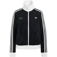 Adidas Casaco em moletão 'Adiluna Season 2 x Jennie' preto / branco