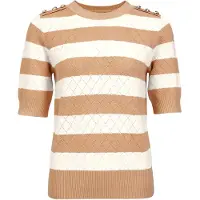 Imily Bela Pullover camelo / branco