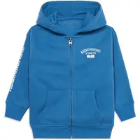 Abercrombie & Fitch Casaco em moletão azul real / branco