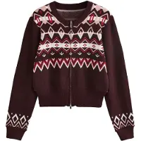 Next Casaco de malha bege / creme / vermelho / vermelho vinho