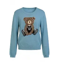 Imily Bela Pullover azul / castanho escuro / preto / branco