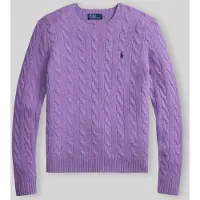Ralph Lauren para mulher. 211971865502 Camisola de lã e caxemira lilás (XXL), Casual, Manga comprida