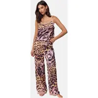 Lipsy Pijama castanho / rosa / preto