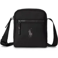 Ralph Lauren para homem. 405P16220001 Bolsa tiracolo Trim Logo preta (OSFA), Preto, Casual, Polister Reciclado