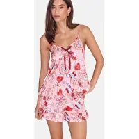 Lipsy Calções de pijama azul claro / cor-de-rosa / vermelho / vermelho cereja
