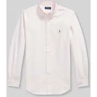 Ralph Lauren para homem. 710953704506 Camisa oxford de listras Custom Fit rosa (L), Casual, Algodão, Clássico, Manga comprida