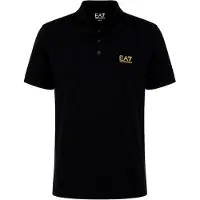 Emporio Armani para homem. 8NPF14_PJVQZ Pólo Core Identity em algodão elástico preto (L), Casual, Esportivo, Multisport, Manga curta