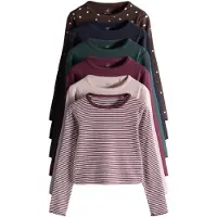The Set Camisola navy / chocolate / esmeralda / baga / cor-de-rosa