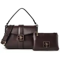 U.S. POLO ASSN. Mala de ombro 'MARGARET' castanho escuro