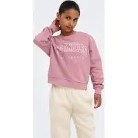 ONLY GIRLS Sweatshirt 'KOGSWEAT' rosa escurecido / branco