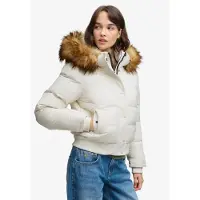 Superdry Casaco de inverno 'Everest' acastanhado / branco