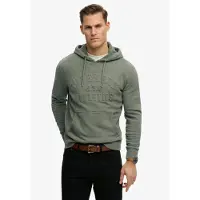 Superdry para homem. M2014484A Moletom com capuz Athletic Emboss verde-oliva (L), Casual, Algodão