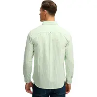 Superdry para homem. M4011100A Camisa Preppy Oxford verde (L), Casual, Algodão, Clássico, Manga comprida