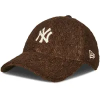 New Era Boné desportivo '9FORTY MLB New York Yankees Winter Borg' bege claro / castanho