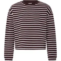 Ichi Sweatshirt 'BASMA' castanho / branco