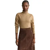 Gant para mulher. 4802419 Blusa gola alta bege (XL), Casual, Lã, Clássico, Manga comprida