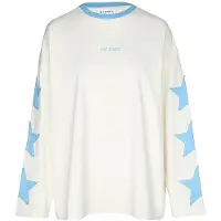 OH APRIL Camisa 'Venetia' azul céu / offwhite