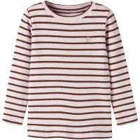 Name It Mini Camisola 'NMFOLYCCA' castanho escuro / cor-de-rosa