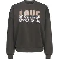 ONLY Sweatshirt 'ONLTAMMIE' castanho / preto / branco