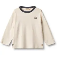 Wheat Camisola 'Calvin' cinzento escuro / branco casca de ovo