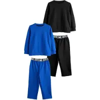 Next Pijama azul cobalto / preto / branco