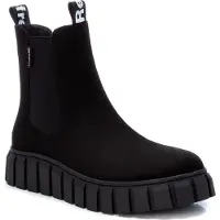 Refresh para mulher. 17024902-NEGRO Botas de tornozelo 170249 preto (35), Plano, 1 a 3cm, Zíper, Casual