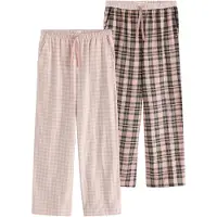 Next Calças de pijama antracite / rosa escurecido / branco