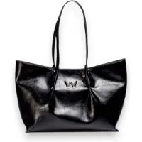 Wonders para mulher. WB-54023_941_5792 Bolsa Naysa Preta (OSFA), Preto, Clássico, Imitação de couro
