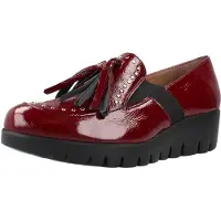 Wonders para mulher. C-33361_2024_9834 Mocassins de Pele FLY 361 Bordô Vermelho (39), 3 a 5cm, Nenhum, Casual, Charão