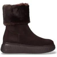 Wonders para mulher. A-5206_5734_9353 Botins de Couro Xfly 06 Marrom (38), Plano, Serraje, Zíper, Casual
