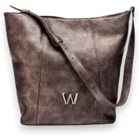 Wonders para mulher. WB-54024_941_7336 Bolsa Kim bronze (OSFA), Prata, Casual, Imitação de couro