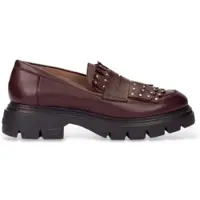 Wonders para mulher. A-4315_5716_9834 Mocassins BONES 15 Bordô (37), Couro, Vermelho, 1 a 3cm, Nenhum, Casual