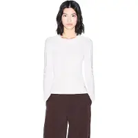 Armani Exchange para mulher. XW002881AF10352U1039 Camisola com logótipo bordado branco gasto (L), Casual, Viscoso, Manga curta