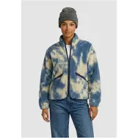 Urban Classics Casaco de velo creme / azul escuro