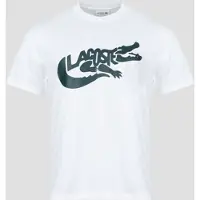 Lacoste T-Shirt mangas curtas T-shirt en jersey imprimé homens - Branco - EU XL