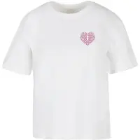 Miss Tee Camisa 'Heart Cage Rose' verde / cor-de-rosa / rosa escuro / branco
