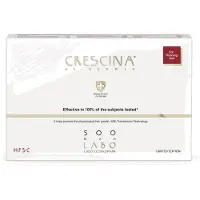 Labo suisse Set, , Crescina, Transdermic HFSC 500, Per stimolazione della crescita, Siero trattante in fiale, Per cuoio capelluto, Per uomo, 5 pz, 3,5