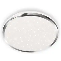 Briloner Candeeiro de teto Acorus LED, IP44, decoração em estrela, Ø 28 cm