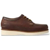 Ralph Lauren para homem. 812P15873001 Mocassins de couro Ranger marrom (40), Plano, Nenhum, Casual