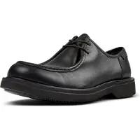 Camper para homem. K100999-001 Sapatos de couro Norman preto (45), Plano, Cordão, Casual