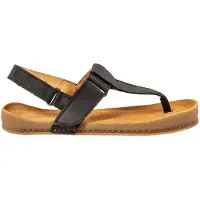 El naturalista unisex. 260041101005_001 Sandálias de couro N6004 preto (43), Plano, Velcro, Casual